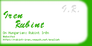 iren rubint business card